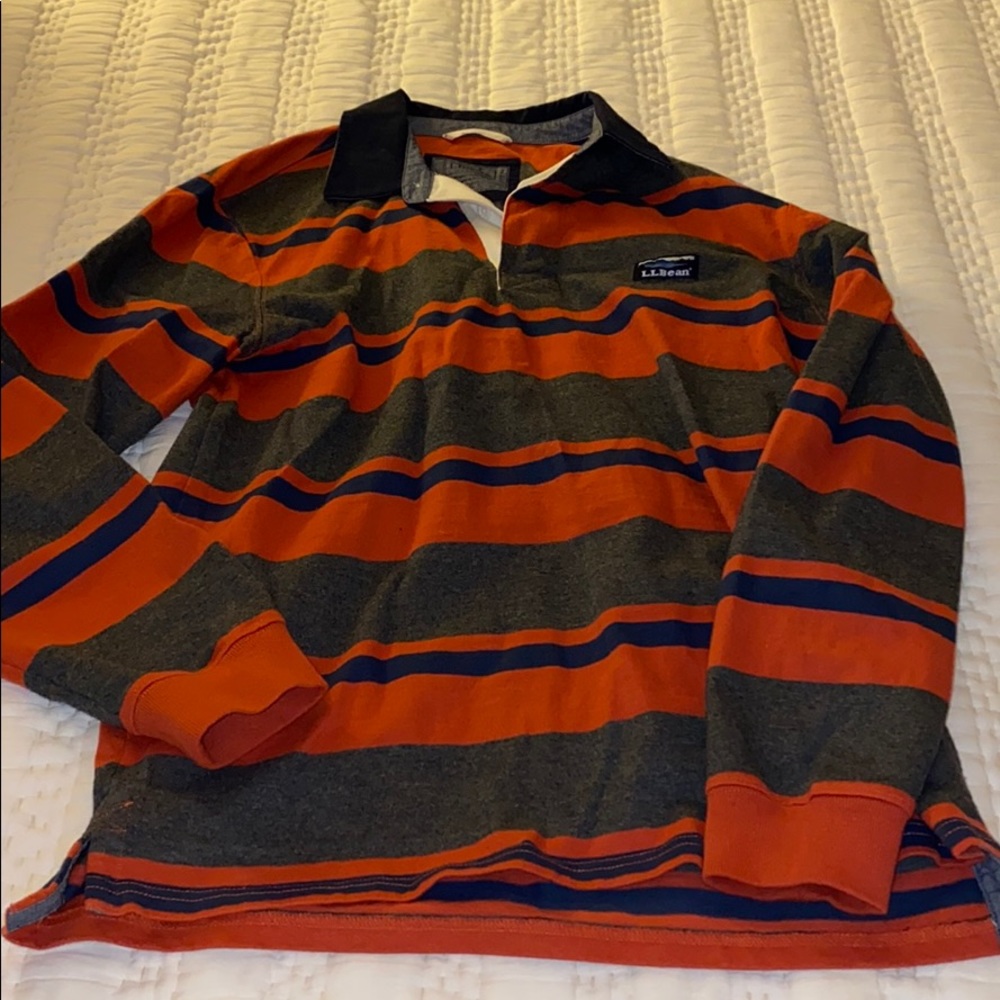 LL bean men’s long sleeve rugby shirt